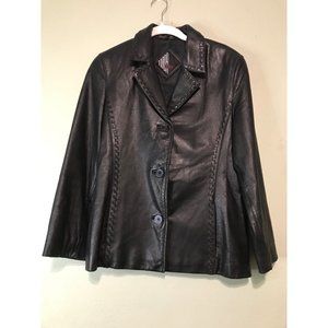 Tiboa leathers jacket size petite medium BIKER JACKET